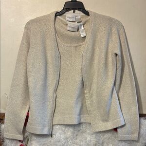 Liz Claiborne Cream Twinset
